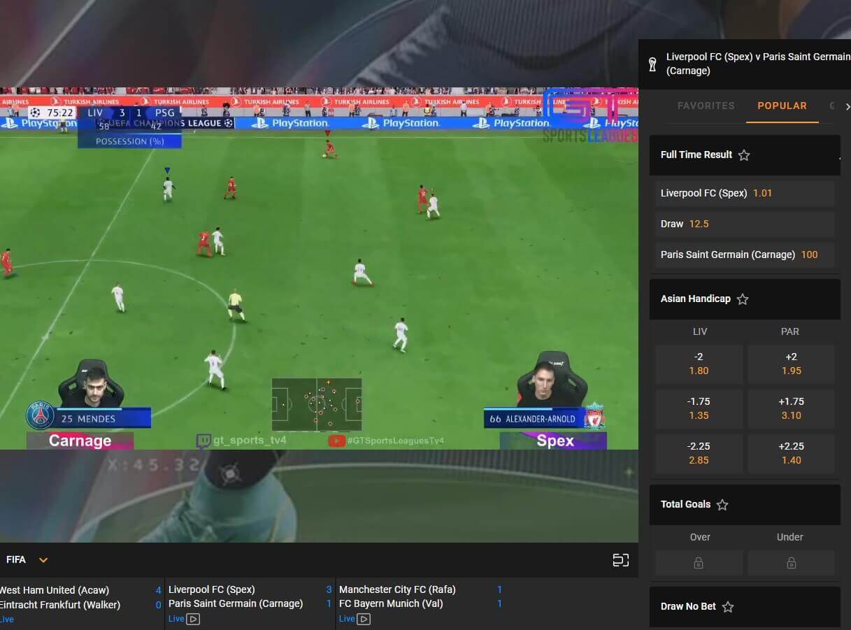 cloudbet live streaming
